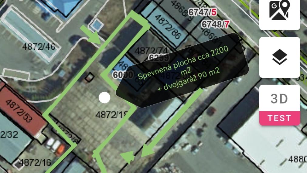 NA PRENÁJOM, spevnená plocha a nádvorie 2200 m2