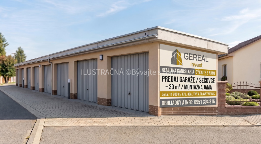Predaj | Priestranná garáž s montážnou jamou | Sečovce | BÝVAJTE s nami