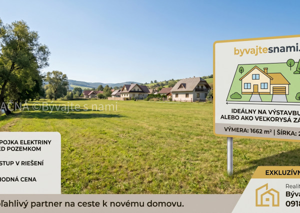 Stavebný pozemok v obci Hriadky