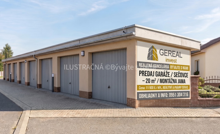 Predaj | Priestranná garáž s montážnou jamou | Sečovce | BÝVAJTE s nami